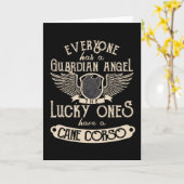 Carte Cane Corso Italiano Avec Guardian Angel Dit : (Fleur jaune)
