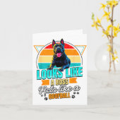 Carte Cane Corso Lover Funny Cane Corso Retro (Fleur jaune)
