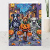 Carte Cane Corso Trick-or-Treating en costumes d'Hallowe (Devant)