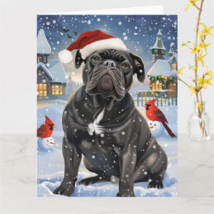 Carte Cane Corso Winter Wonderland Noël Joie