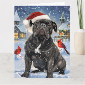 Carte Cane Corso Winter Wonderland Noël Joie (Devant)