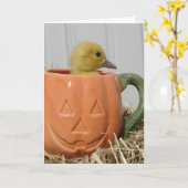 Carte Caneton de Halloween (Fleur jaune)