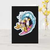 Carte Canettes surf (Fleur jaune)
