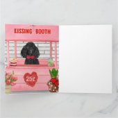 Carte caniche Chien Valentine's Day Kissing Booth (Intérieur)