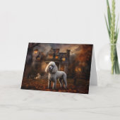 Carte Caniche Halloween Épouvantable (Devant)