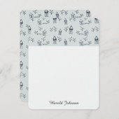 Carte caniche & maisons (Devant / Derrière)