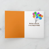 Carte caniche marron à 7e anniversaire en osier (Intérieur)