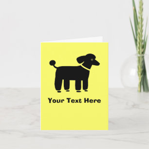 Carte Caniche noir