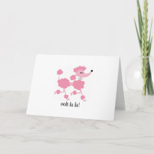 Carte caniche rose