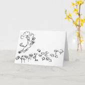 Carte Caniche souple (Fleur jaune)