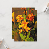 Carte Canna Lilies, tableau floral de Franz Bischoff, (Devant/Arrière en situation)