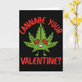 Carte Cannabe Votre Saint-Valentin Fumeur de Weed  (Fleur jaune)