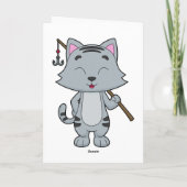 Carte Canne à pêche de pêcheur de chats (Dos)
