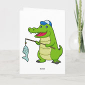 Carte Canne à pêche pour pêcheur de crocodiles (Dos)