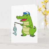 Carte Canne à pêche pour pêcheur de crocodiles (Fleur jaune)