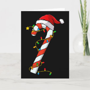 Carte Canne de Noël Candy Santa Noël Enfants Tout-petit
