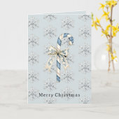 Carte Canneberges Blanches Rubans Noël (Fleur jaune)