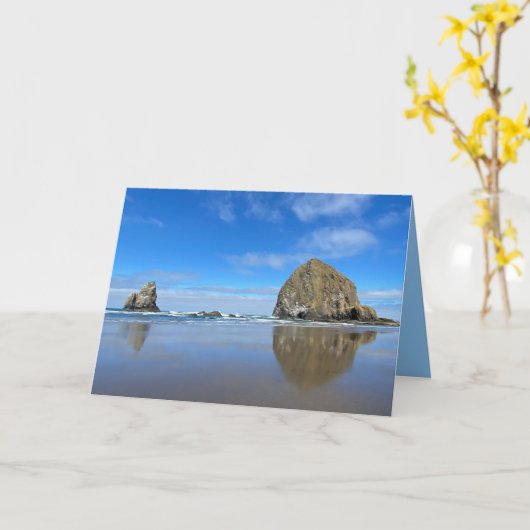 Carte Cannon Beach Oregon Haystack Rock (Fleur jaune)