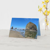 Carte Cannon Beach Oregon Haystack Rock (Fleur jaune)