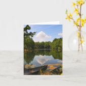 Carte Canoë et lac (Fleur jaune)