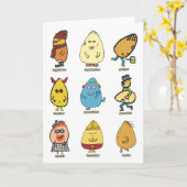 Carte Canons à oeufs amusants (Fleur jaune)