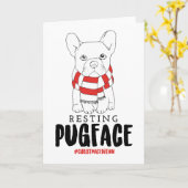 Carte Canons de Noël Chiens de Père Noël Chiens de repos (Fleur jaune)