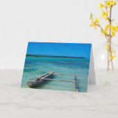 Carte Canot Outrigger en mer peu profonde (Fleur jaune)