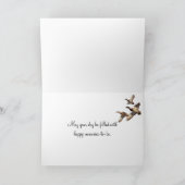 Carte Canot Rouge fête des pères Sur Le Lac D'Automne (Intérieur)