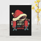 Carte Cant Hear you Im Gaming Gamer Noël (Fleur jaune)