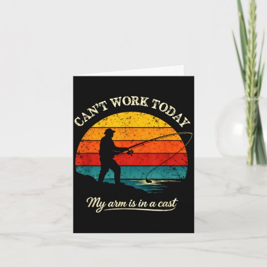 Carte Cant work arm is in a cast funny fishing (Devant)