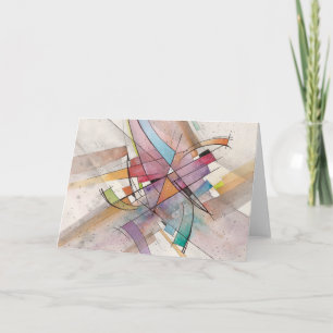 Carte CANTATA : L'Aquarelle d'art Abstrait PASTEL