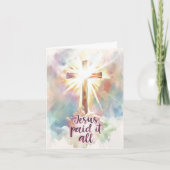 Carte Cantique chrétien de Pâques Jésus a tout payé (Devant)