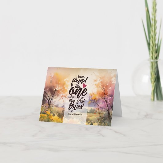 Carte Cantique de Salomon 3:4 J'ai trouvé Celui Bible (Devant)