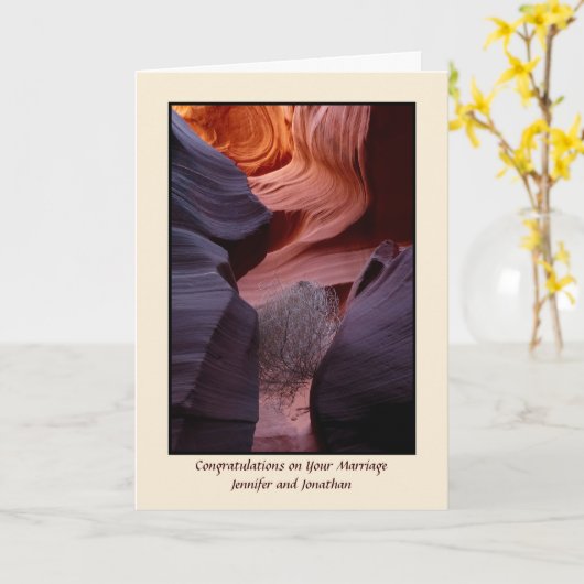 Carte Canyon Tumbleweed, Apache Mariage Blessing Card (Fleur jaune)