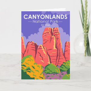 Carte Canyonlands National Park Utah Vintage