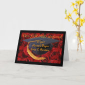 Carte Cap de diplôme+Rose-Personnaliser Nom et diplôme ! (Fleur jaune)