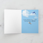 Carte Cap de graduation turquoise sur la planète Terre (Intérieur)