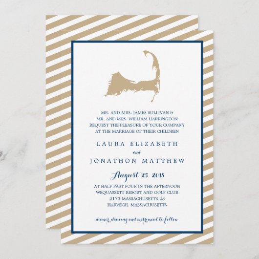 Carte Cape Cod | MARIAGE (Devant / Derrière)