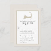 Carte Cape Cod | Menu Mariage RSVP (Devant / Derrière)