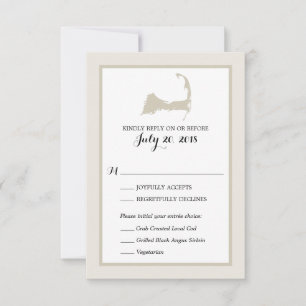Carte Cape Cod   Menu Mariage RSVP