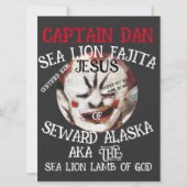 CARTE CAPITAINE DAN SEA LION FAJITA JESUS SEWARD ALASKA (Devant)
