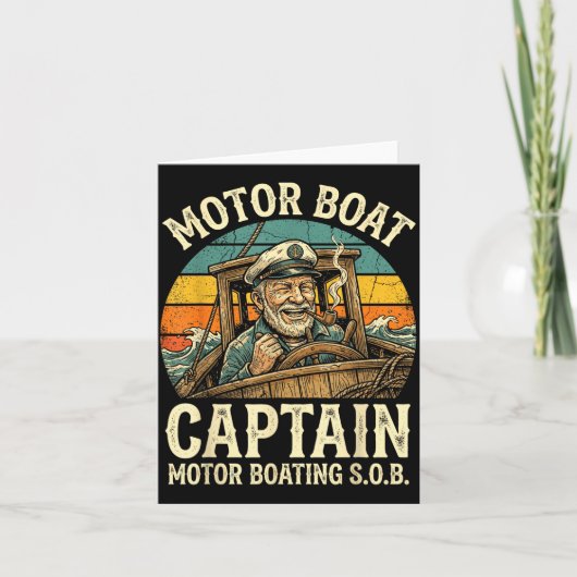 Carte Capitaine de bateau à moteur (Devant)