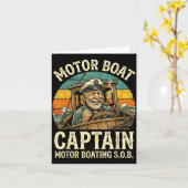 Carte Capitaine de bateau à moteur (Fleur jaune)