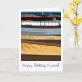 Carte Capitaine de joyeux anniversaire ! (Fleur jaune)