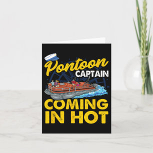 Carte Capitaine De Ponton Drôle Venant À Chaud
