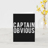 Carte Capitaine Évident Phrase Drôle Dicton Expression D (Fleur jaune)