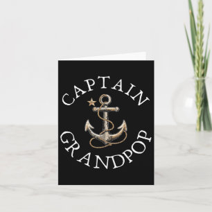 Carte Capitaine Grandpop Bateau Voilier Vintage Anch