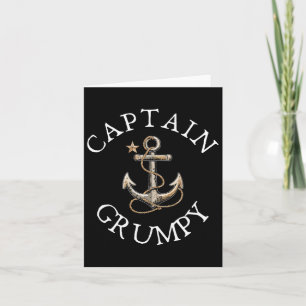 Carte Capitaine Grumpy Bateau Voilier Ancre Vintage