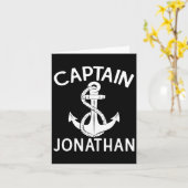 Carte Capitaine Jonathan Bateau Ancre bateau bateau bate (Fleur jaune)