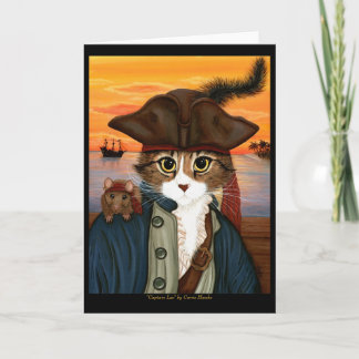Carte Capitaine Leo, Pirate Cat & Rat Imaginaire Art Car